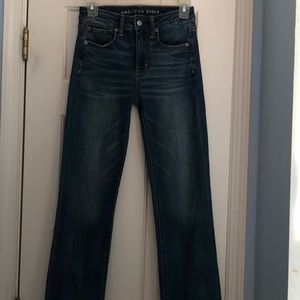 american eagle crop flare jean